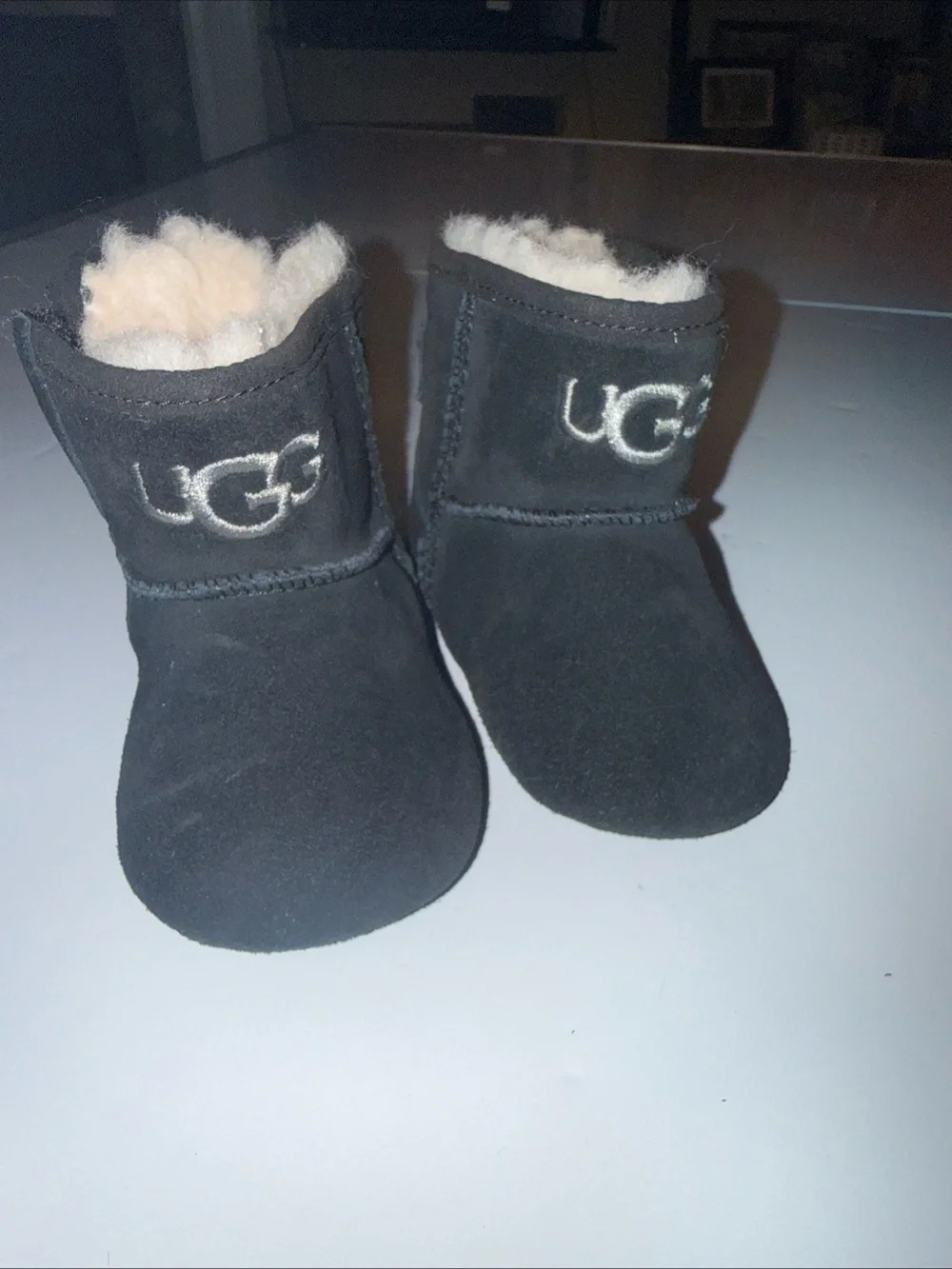 Ugg Jessie Crib Toddler Toasty Warm Sheepskin Winter Boots Black Size 02/03